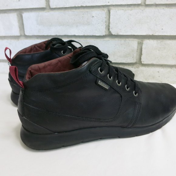 Geox Black Leather Comfort High Top Boots Men's Footear Casual Shoes Size 12 - Picture 4 of 7